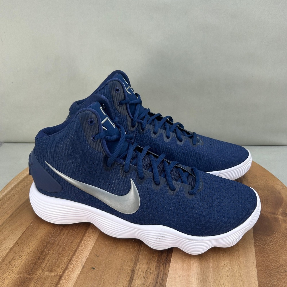 Nike Hyperdunk 2017 Midnight Navy Silver Basketball Shoes 897813-402 Womens 12